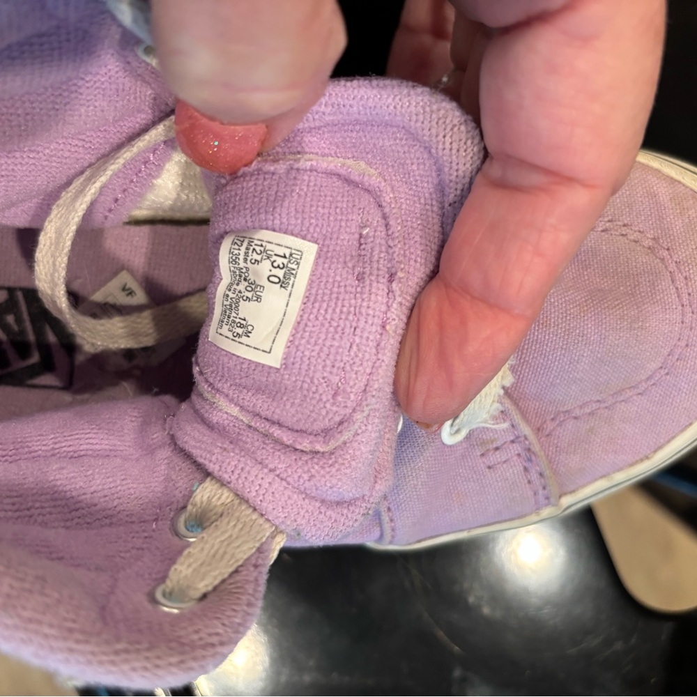Vans Lilac and White High-Top Sneakers - Picture 4 of 4